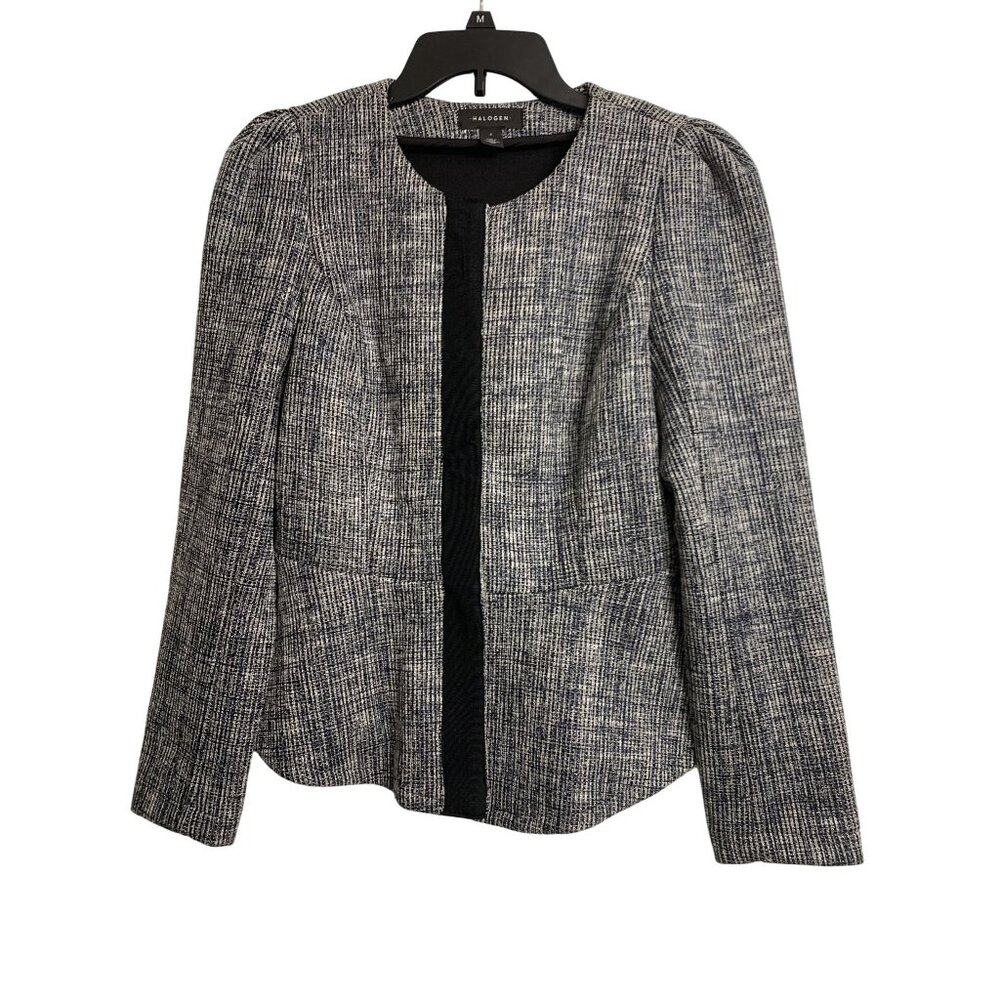 NWT Halogen Tweed Cropped Snap Jacket‎ Blazer Size S